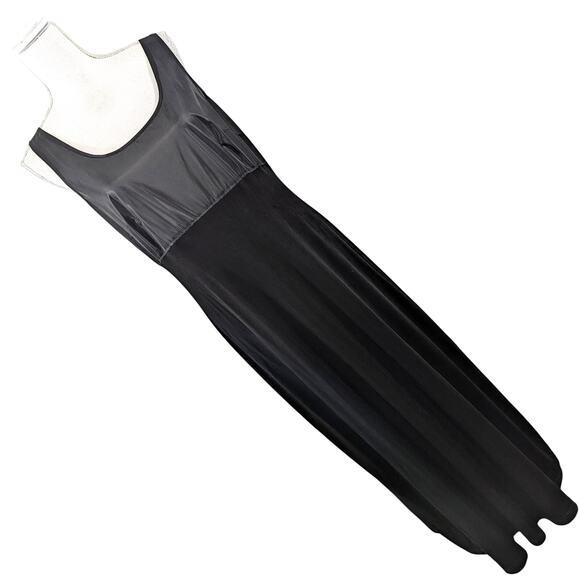 RONNI NICOLE! LUXURIOUS BLACK FULL LENGTH, SHEER TOP MAXI DRESS! DRAPEY! SZ 12 - Picture 1 of 8